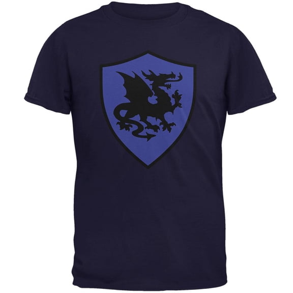 Halloween Knight Shield Costume Dragon Mens T Shirt Navy X-LG