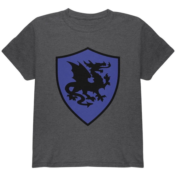 Halloween Knight Shield Costume Dragon Youth T Shirt Dark Heather YSM