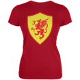 thumbnail image 1 of Halloween Knight Shield Costume Griffin Juniors Soft T Shirt Red SM, 1 of 1