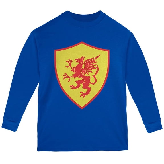 Halloween Knight Shield Costume Griffin Youth Long Sleeve T Shirt Royal YMD