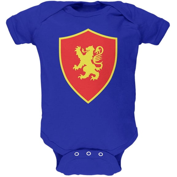 Halloween Knight Shield Costume Rampant Lion Soft Baby One Piece Royal 18-24 M