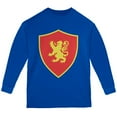 thumbnail image 1 of Halloween Knight Shield Costume Rampant Lion Youth Long Sleeve T Shirt Royal YLG, 1 of 1