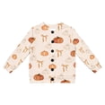 thumbnail image 1 of Halloween Knitted Sweater Cardigan for Girls Pumpkin Print Sweet Lovely Fall Long Sleeve Button Down Tops, 1 of 8