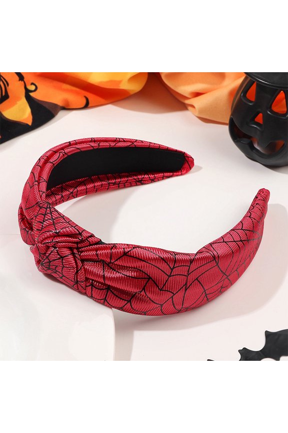Halloween Knotted Headband, Ghost Spider Headbands, Halloween Hair Bows Hair Hoops Hair Accessories, Halloween Party Decoration Supplies for Women Girls Ladies