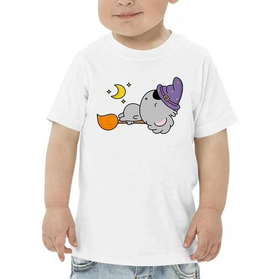 Halloween Koala And Broom T-Shirt Toddler -Image by Shutterstock, 3 Toddler