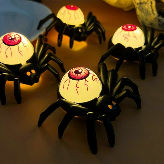 Halloween LED Candle Spider Eye 4 Piece
