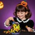 thumbnail image 1 of Halloween LED Candy Jar Craft Kit -Light-Up Mason Jar DIY Project with Tiles Adhesive Parent-Child Activity Gift Set(E), 1 of 7