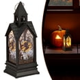 thumbnail image 1 of Halloween LED Decorative Lantern, Spooky Holiday Pattern Tabletop Ornament, Battery‑Powered Lamp for Porch Patio Indoor Home Party Decor, 1 of 9