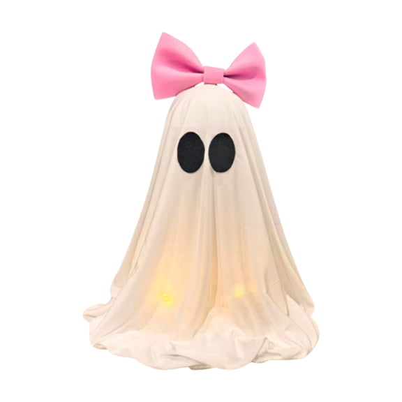 Halloween LED Figurine Lamp For Tabletop Decor, Cute Desk Ornament With Battery Powered Night Light, Spooky Ghost Luminary For Home, B (Multicolor, 19.5*13.1*10CM)