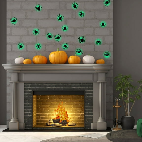 Halloween LED Flashing Wall Sticker, Glowing Window Decoration Light