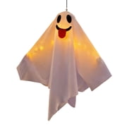 Halloween LED Glowing Ghost Decor, Light-Up Hanging Spirit Prop, Battery Operated Spooky Decoration for Indoor Outdoor Party Atmosphere Display