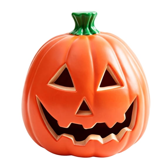 Halloween LED Glowing Pumpkin Ornaments Set, Assorted Face Jack-O-Lantern Mini Lights for Festive Table Scenery and Holiday Party Favor Decoration