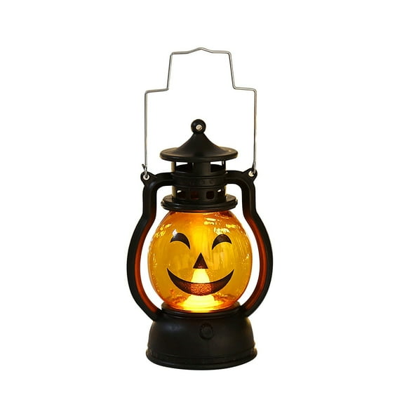 Halloween LED Lantern Lights 1-Packs , Small Vintage Style Flameless Lantern Decorative ,Lamp for Halloween Home Indoor Outdoor Bar Decoration