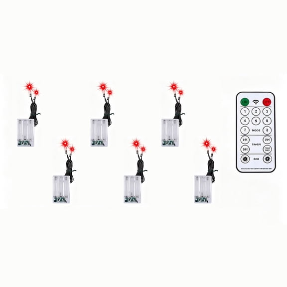 Halloween LED Light Box Kit with Remote, 6 Pack Battery Operated Lights with Wireless Timer, Independent Mini Light Modules for Diy Crafts, Ornaments, Miniature Scenes, Holiday Party and Indoor Decor