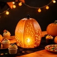 thumbnail image 1 of Halloween LED Pumpkin Lantern with Dancing Skeleton Cutouts Light Projecting Jack O Lantern Ornament For Indoor Outdoor Party Yard Decor, 1 of 7