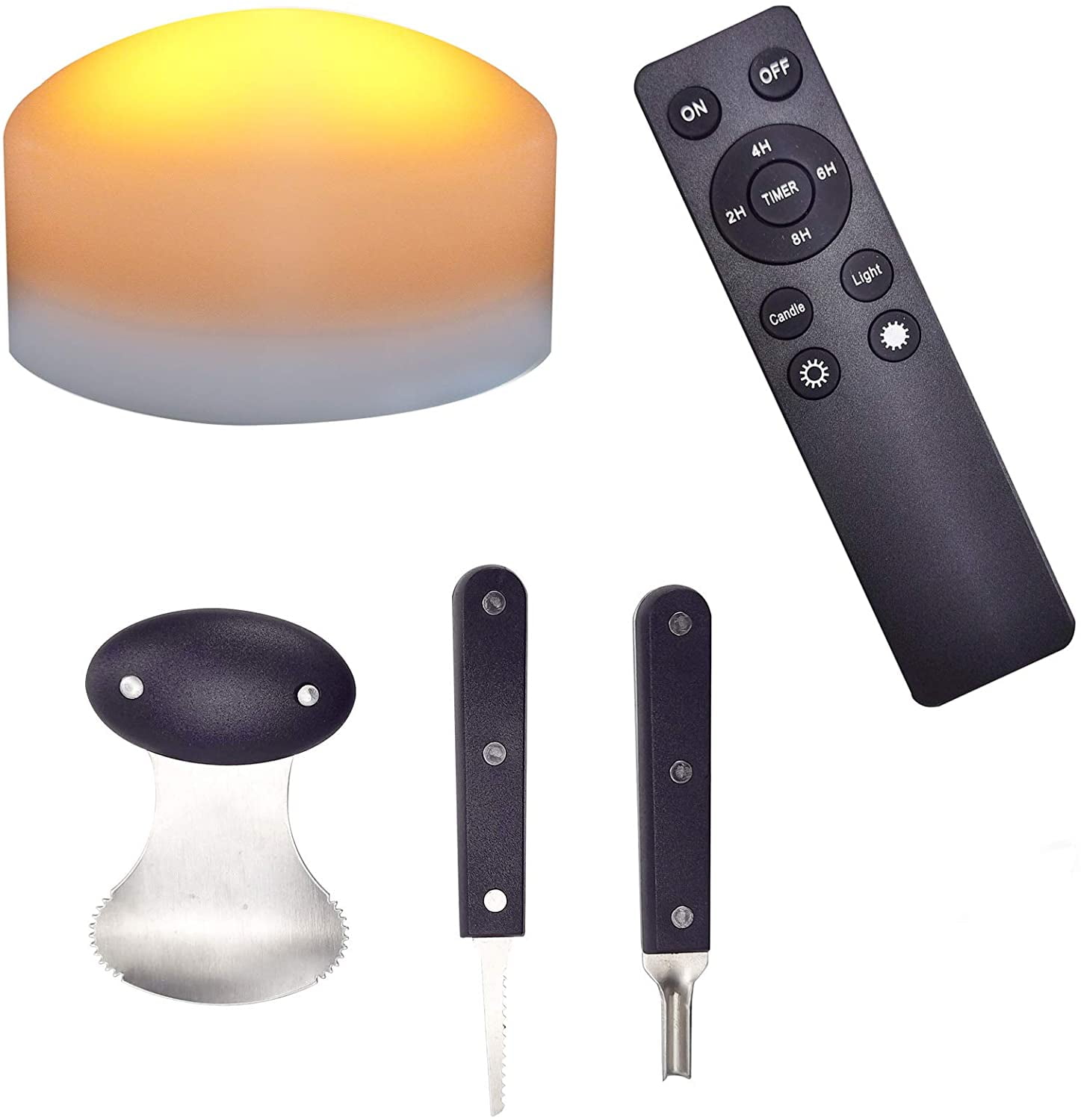 Amber LED Flameless Pumpkin Light with Remote and Tools