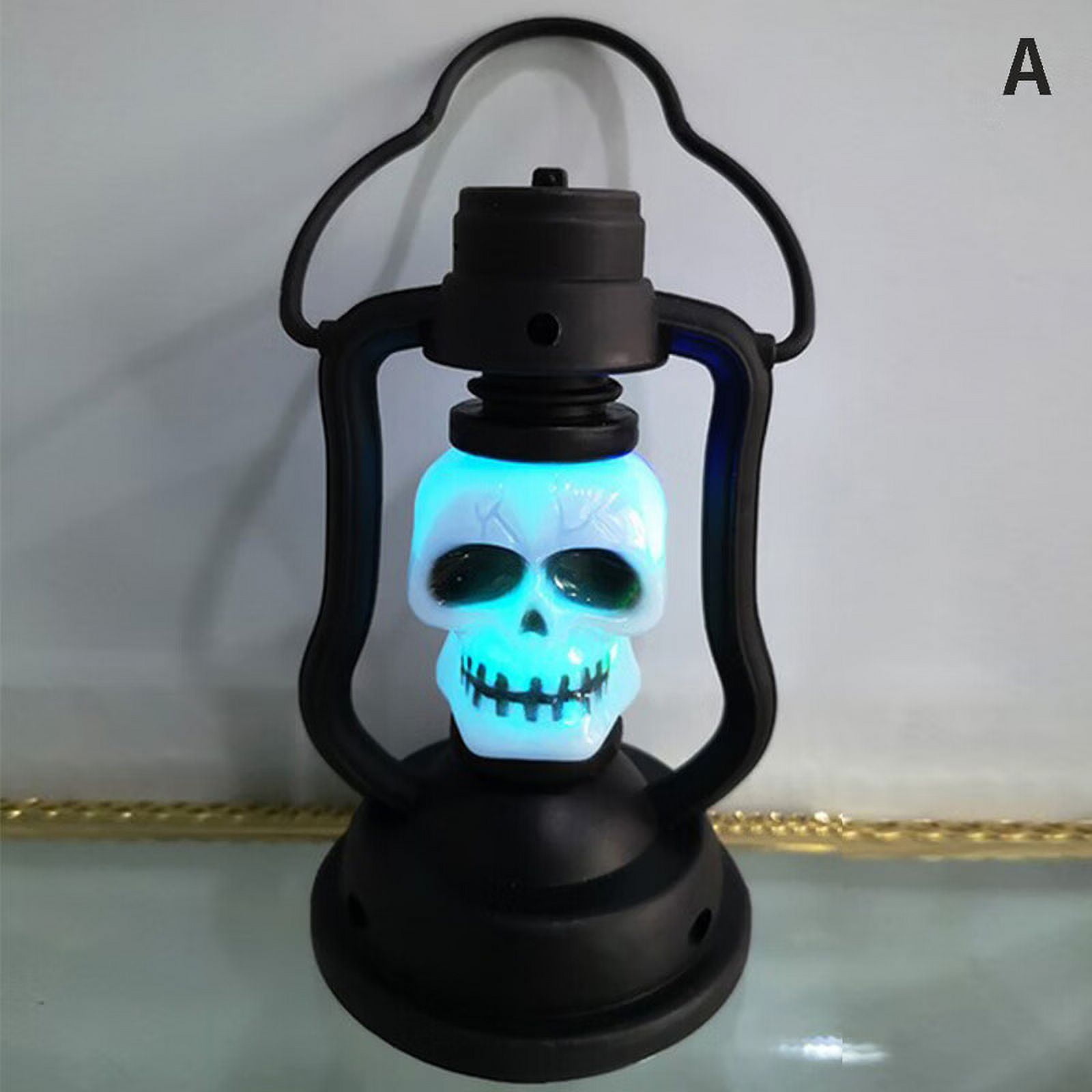 Halloween LED Pumpkin Skull Lantern Lights Portable Kerosene Lamp Night