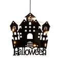 thumbnail image 1 of Halloween LED Wall Decals -8 Design Glow in The Dark Stickers (Bats Witch Pumpkin Castle Cat Ghost Spider and web ) for Party Atmosphere, Spooky Room Decor Acrylic Light Signs,Halloween Decorations, 1 of 6