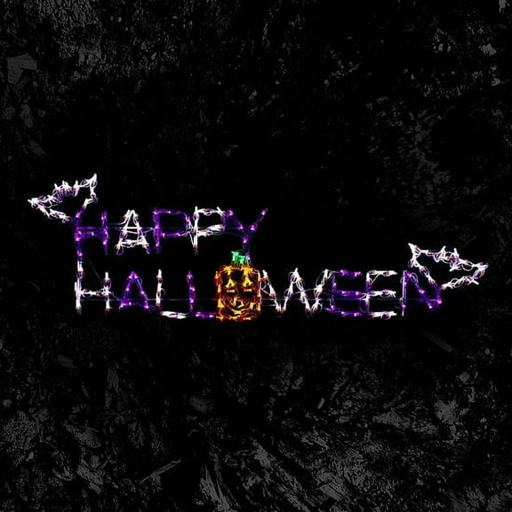 HOLIDYNAMICS Halloween LED Wire Framed Sign Decoration