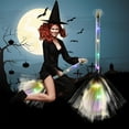 thumbnail image 1 of Halloween LED Witch Broom, Halloween Decor Lighted Witches Broom Sticks Halloween Party Props, 25.59x9.84 inches Halloween Party Props Witch Broom for Theme Parties, 1 of 4