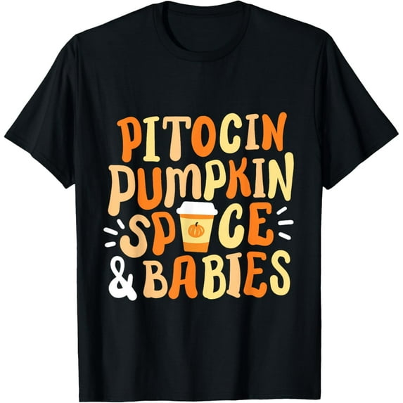 Halloween Labor And Delivery L&D Nurse Fall Pumpkins Midwife Mens T-Shirt