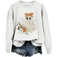 thumbnail image 1 of Halloween Lace Ghost Sweatshirt, Lace Ghost Halloween Sweatshirt, Women's Halloween Sweatshirt Cute Ghost, 1 of 7