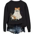 thumbnail image 1 of Halloween Lace Ghost Sweatshirt, Lace Ghost Halloween Sweatshirt, Women's Halloween Sweatshirt Cute Ghost, 1 of 7