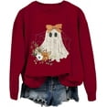 thumbnail image 1 of Halloween Lace Ghost Sweatshirt, Lace Ghost Halloween Sweatshirt, Women's Halloween Sweatshirt Cute Ghost, 1 of 7