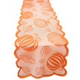thumbnail image 1 of Halloween Lace Square Table Runner, Maple Leaf Pumpkin Patterned Tablecloth, for Fall Dining Room Living Room Decor, for Seasonal Homeowners and Hosts, Orange, 1 of 8