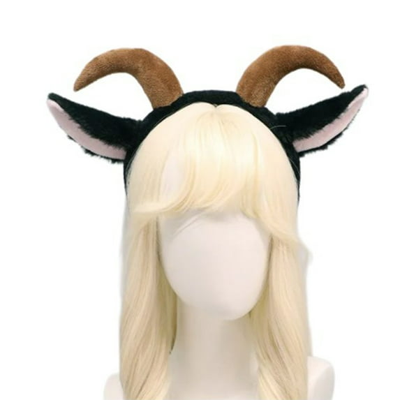 Halloween Lamb Horn Headbands Cosplay Lamb Horn Headwear Hairbands Headwear Sheep Hairbands Birthday Party