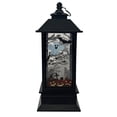 thumbnail image 1 of Halloween Lantern Decoration with Flameless Candle, 5.1" Retro Hanging Glass Lamp for Graveyard Display, Pumpkin LED Light for Home Party & Day of The Dead Gift, Black1, 1 of 5