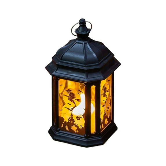 Halloween Lantern Outdoor Lights, Flickering Flame Lanterns Lights Outdoor Waterproof, Hanging Decorative Lanterns for Yard Patio Path Tree Garden Decor