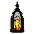 thumbnail image 1 of Halloween Lanterns Battery Operated Vintage Style with Flickering Light 4 Designs Pumpkin Skull Ghost Witch for Indoor Outdoor Party Decorations Spooky Fall Festival Home Decor, 1 of 3