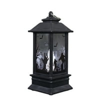 Halloween Lanterns, LED Lanterns, Portable Mini Battery Powered Halloween Decorations, Black Plastic Material