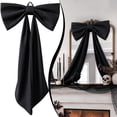 thumbnail image 1 of Halloween Large Black Bows ，Halloween Tree Topper Cute Vintage Decor Halloween Wall Door Decorations Christmas Tree Topper Bows Party Decor, 1 of 9