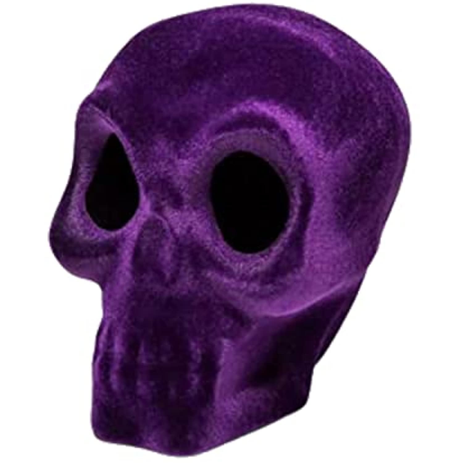 halloween-large-flocked-purple-resin-decorative-halloween-skull