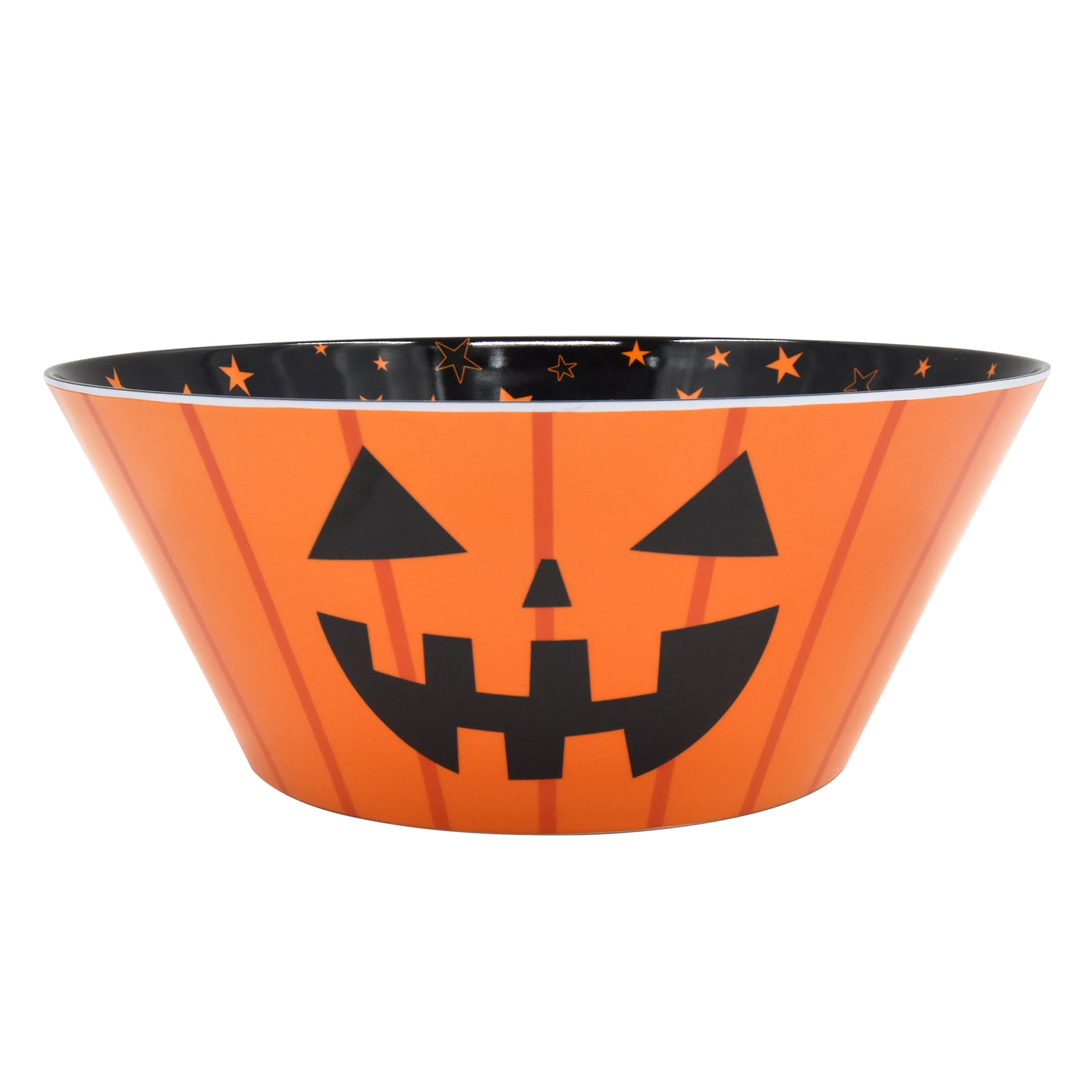 Halloween Large Orange JackO'Lantern Plastic Serving Bowl, Partyware