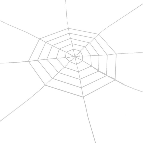 Halloween Large Spider Web Decoration, Round Spider Webs, Scary Haunted House Outdoor Wall Decor for Halloween Party Hanging Decorations White 59in