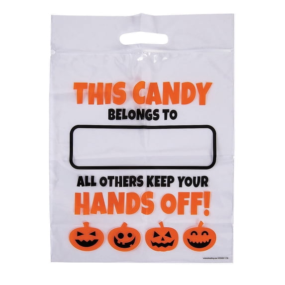 Halloween Large Zip Plastic Bags - Party Supplies - 50 Pieces