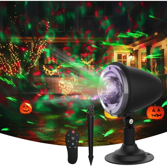 Halloween Laser Projector Lights, Outdoor Christmas,LED Projector Light Ocean Wave with 10 Color Effect,Waterproof Effect with Remote,for Party Garden Kids House Bedroom Holiday Landscape Decor
