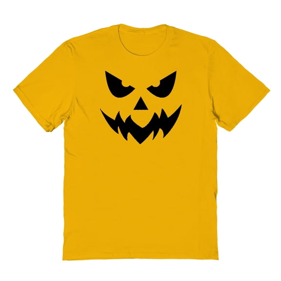 Halloween Latern Graphic Gold Men's Cotton T-Shirt