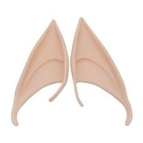 Halloween Latex Pointed Ears Costume Toy, 1 Pair Funny Prank Dress Up Ears for Parties, Tricky Elf Ears in Light Color, 12CM Length Cosplay Accessory