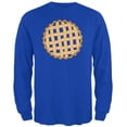 thumbnail image 1 of Halloween Lattice Pie Costume Blueberry Mens Long Sleeve T Shirt Royal X-LG, 1 of 2