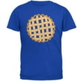 thumbnail image 1 of Halloween Lattice Pie Costume Blueberry Mens Soft T Shirt Royal SM, 1 of 2