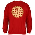 thumbnail image 1 of Halloween Lattice Pie Costume Strawberry Cherry Mens Sweatshirt Red LG, 1 of 2