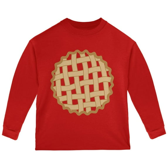 Halloween Lattice Pie Costume Strawberry Cherry Toddler Long Sleeve T Shirt Red 2T