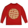 thumbnail image 1 of Halloween Lattice Pie Costume Strawberry Cherry Toddler Long Sleeve T Shirt Red 3T, 1 of 2