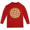 thumbnail image 1 of Halloween Lattice Pie Costume Strawberry Cherry Youth Long Sleeve T Shirt Red YXL, 1 of 2