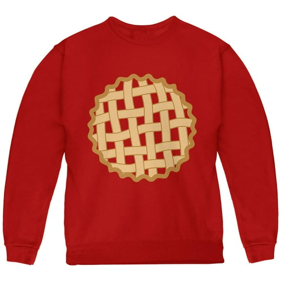 Halloween Lattice Pie Costume Strawberry Cherry Youth Sweatshirt Red YMD