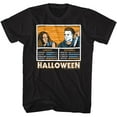 thumbnail image 1 of Halloween Laurie vs Michael Black Adult T-Shirt, 1 of 2